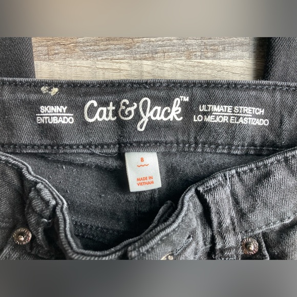 Cat &Jack Black Skinny Jeans Size 8 - Picture 3 of 12